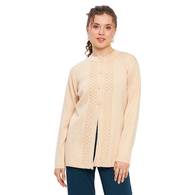 Duke Urban Women Full Sleeve Self Design Cardigan (LQS9757)