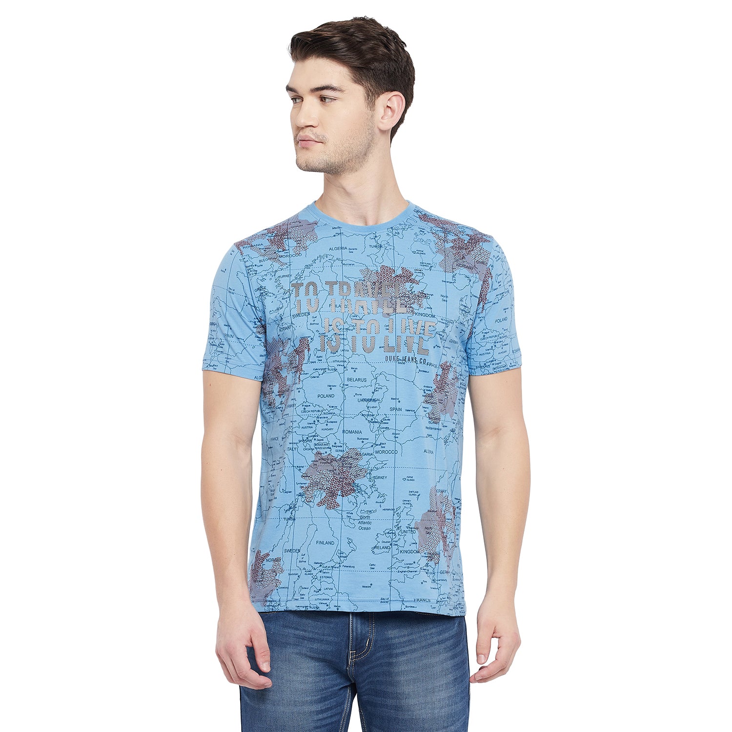 Duke Urban Men Half Sleeve Cotton T-shirt (LQ4479)