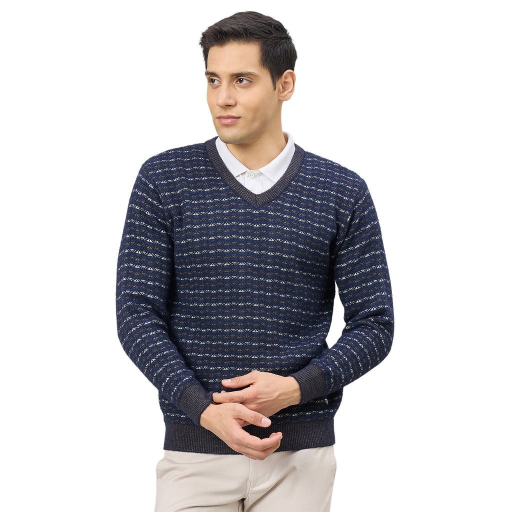 Duke Men Full Sleeve V Neck Regular Sweater (SDS2309)
