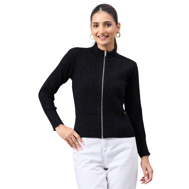 Duke Urban Women Full Sleeve Front Open Regular Cardigan (SDS1393)