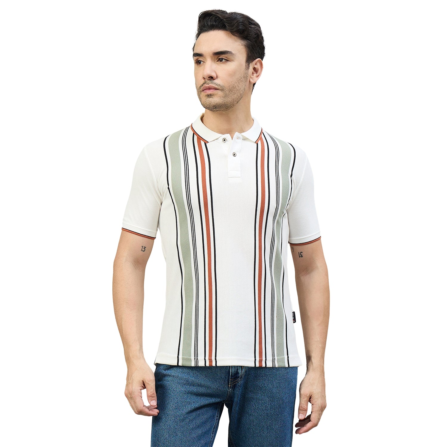 Duke Urban Men Half Sleeve Cotton Smart Fit Casual T-shirt (LF7966)