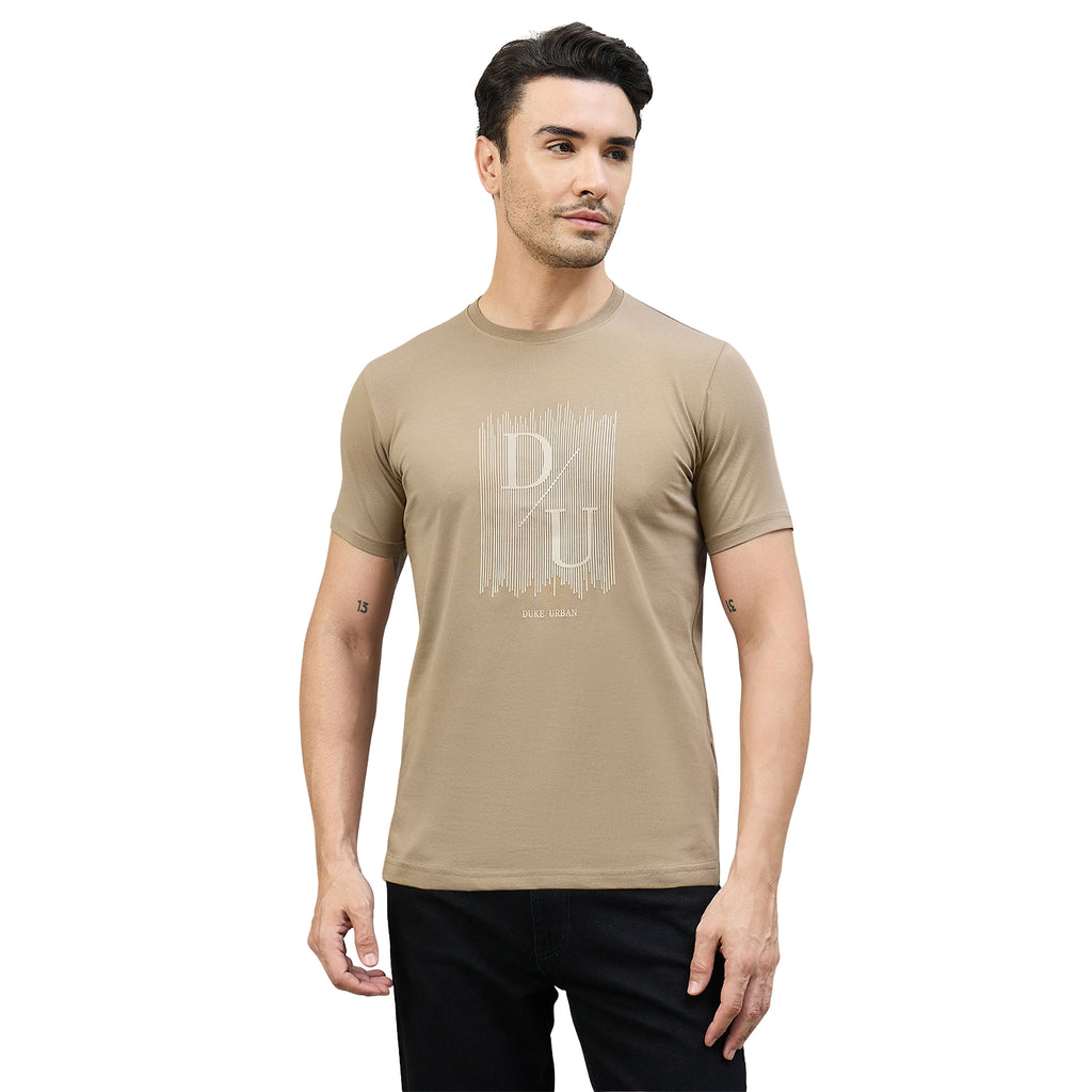 Duke Urban Men Half Sleeve Cotton Smart Fit Casual T-shirt (LF7803)