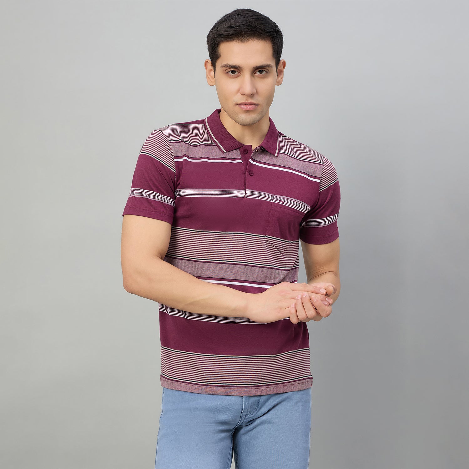 Duke Men Half Sleeve Cotton Regualr Fit Casual T-shirt (MLF1174)