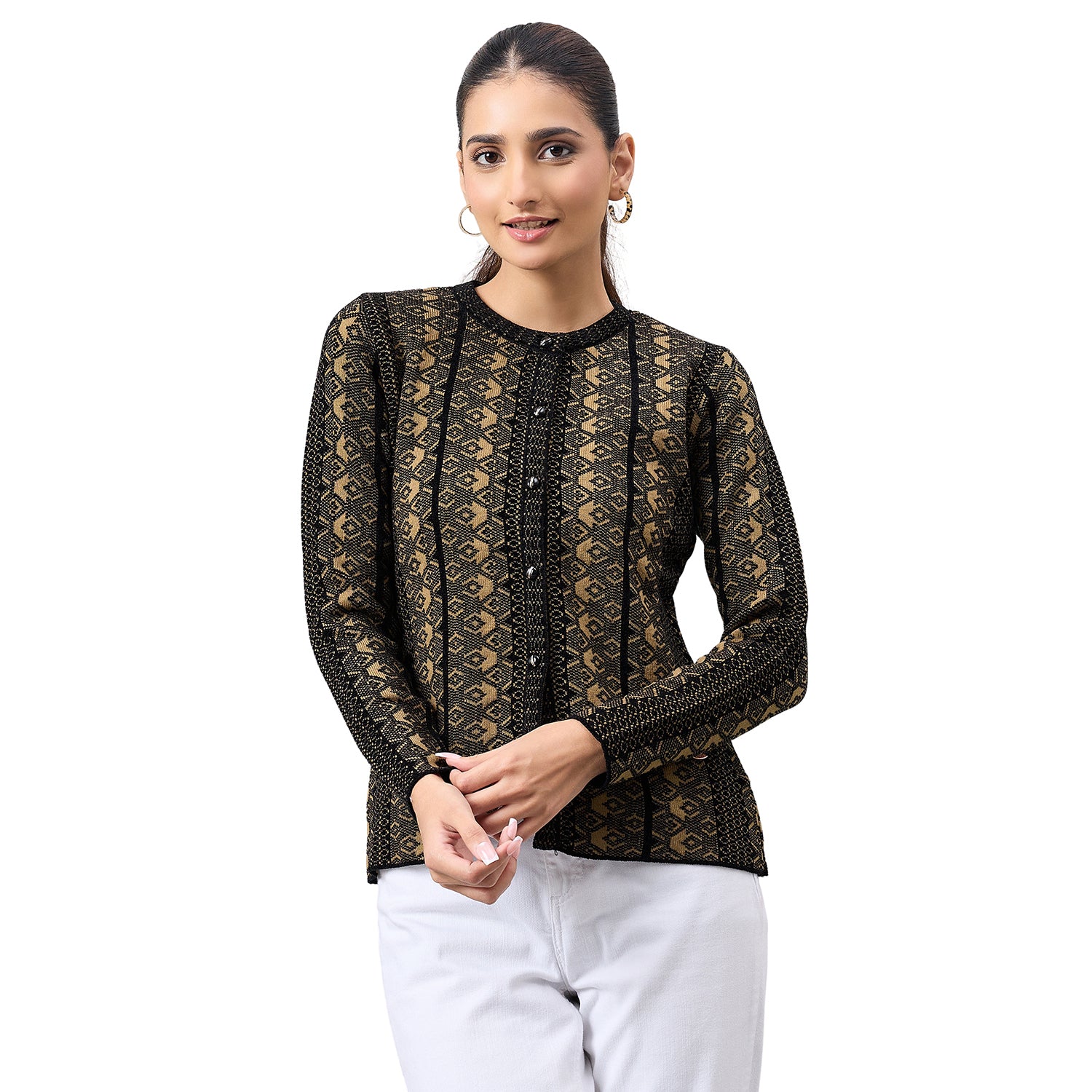 Duke Urban Women Full Sleeve Front Open Regular Cardigan (SDS1364)