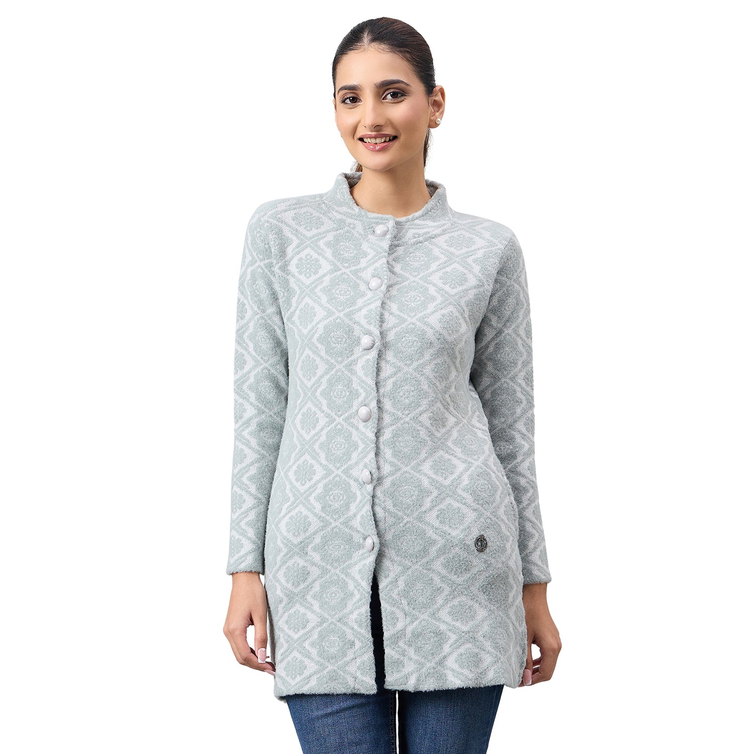 Duke Urban Women Full Sleeve Front Open Regular Cardigan (SDS1368)