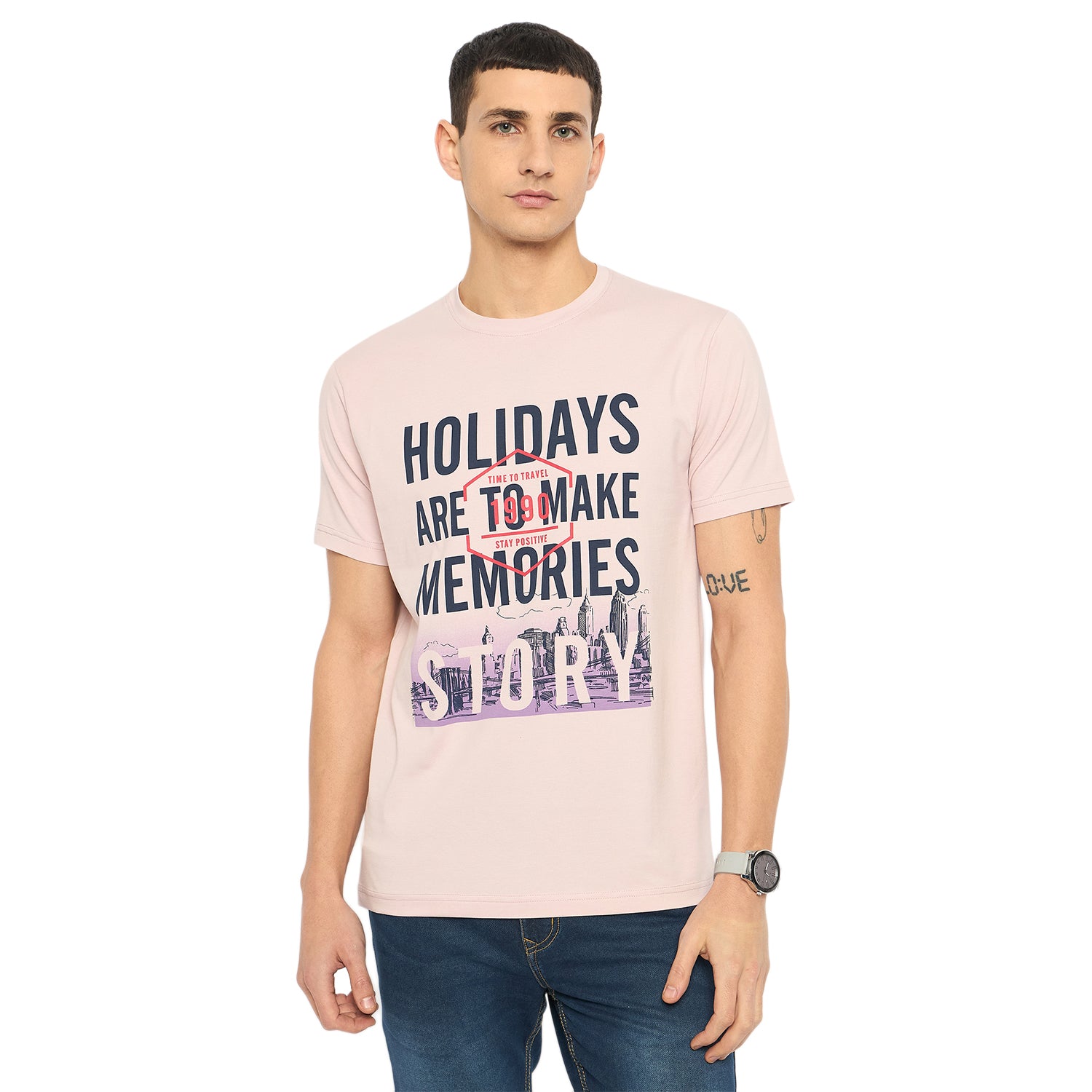 Duke Urban Men Half Sleeve Cotton T-shirt (LF7290)