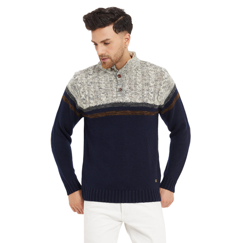 Duke Urban Men Full Sleeve Button Placket Sweater (SDS2002)