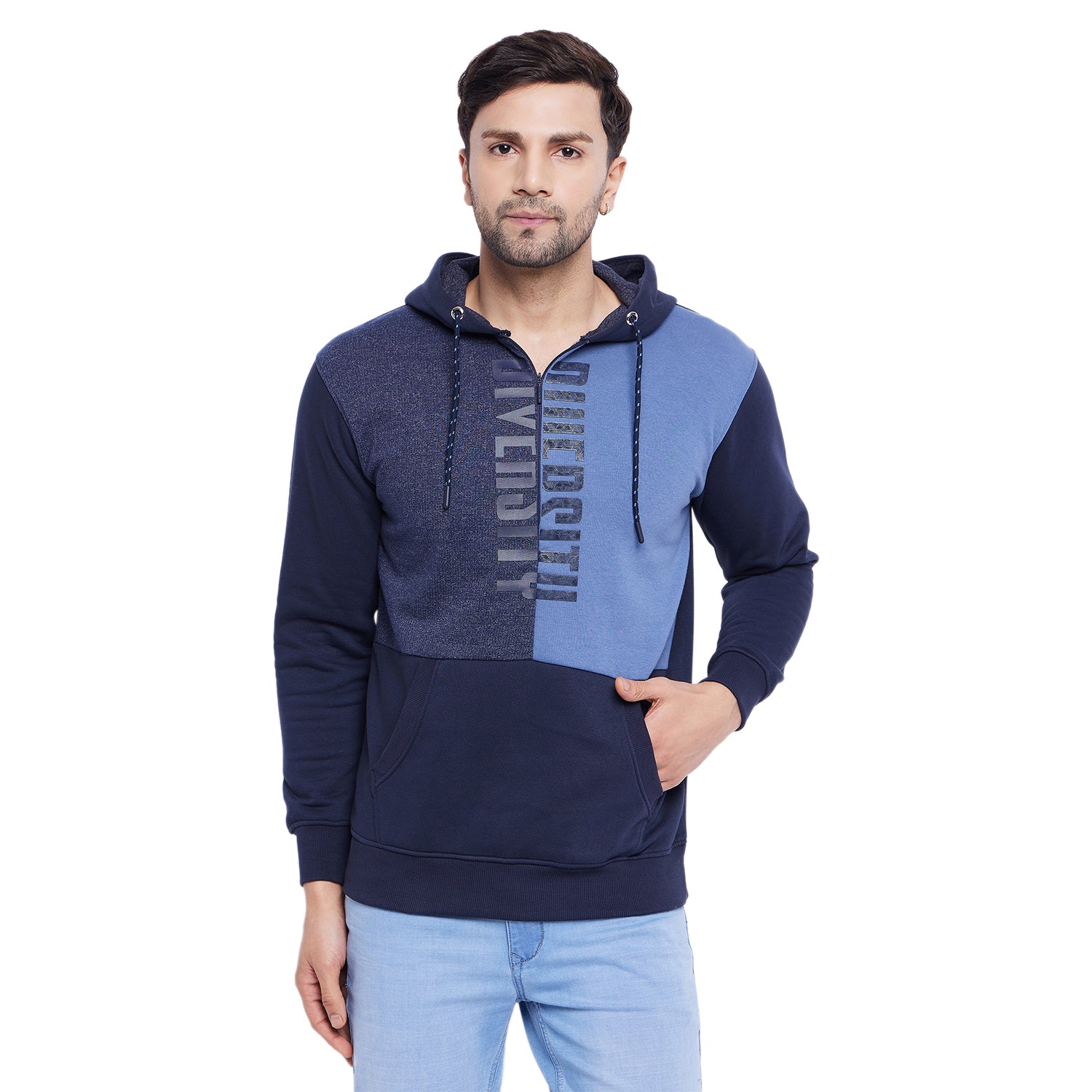 Duke Urban Men Half Zip Hooded Sweatshirt (LF6251)