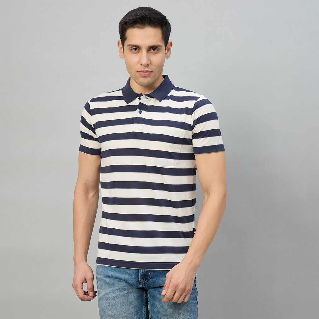 Duke Men Half Sleeve Cotton Regular Fit Casual T-shirt (MLF1184)