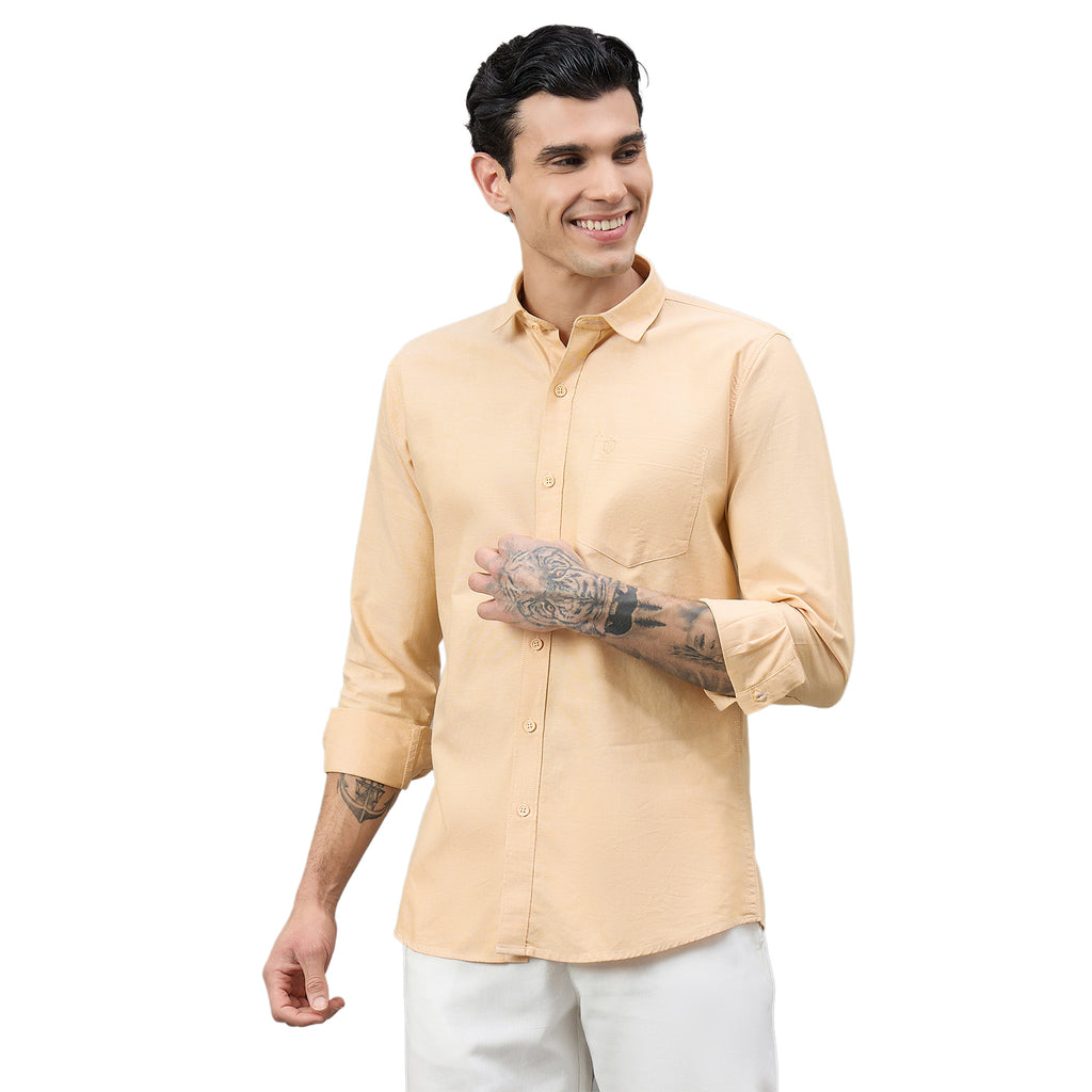 Duke Urban Men Solid Full Sleeve Spread Collar Slim Shirt (SDO8PLOE)