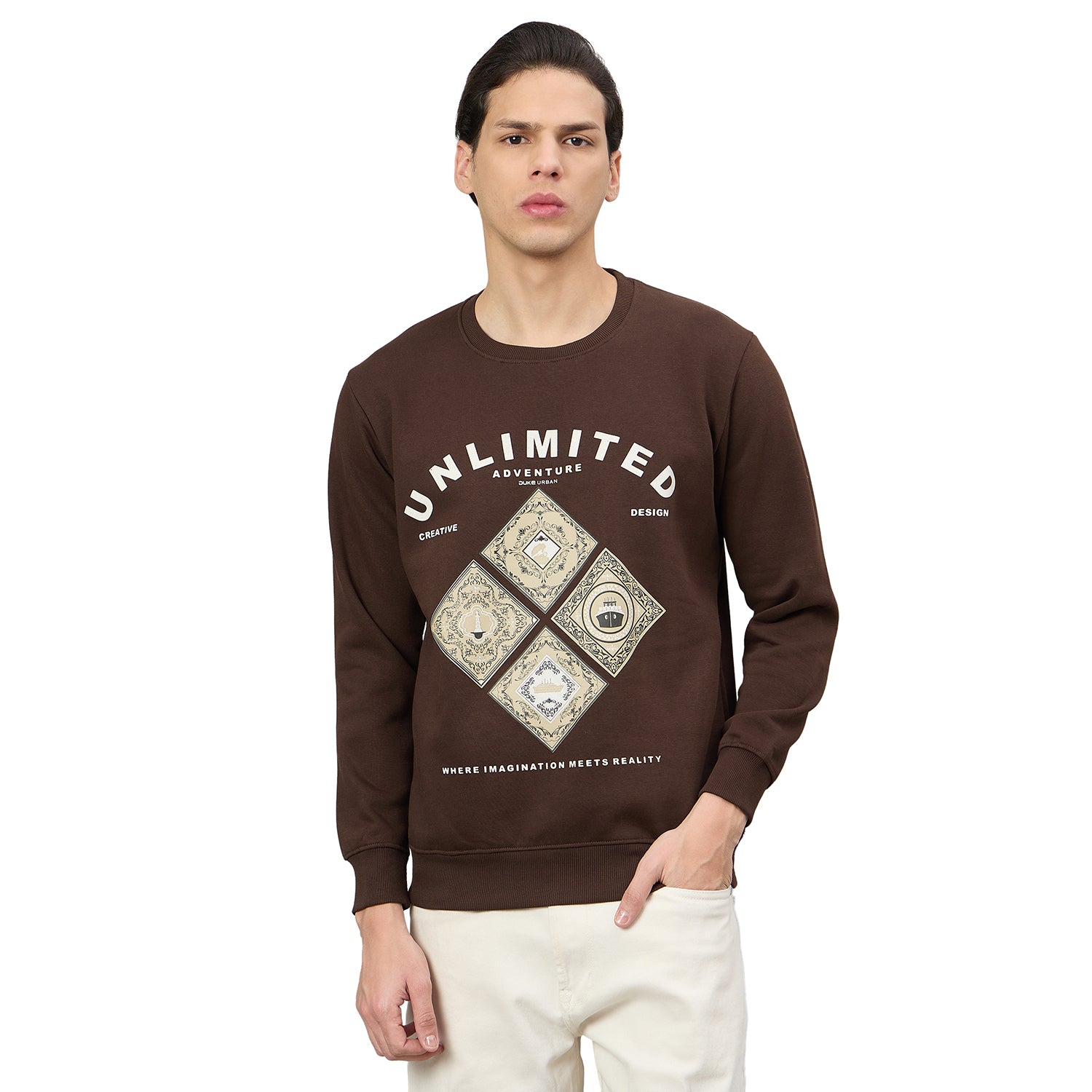 Duke Urban Men Round Neck Regular Sweatshirt (LF6345)
