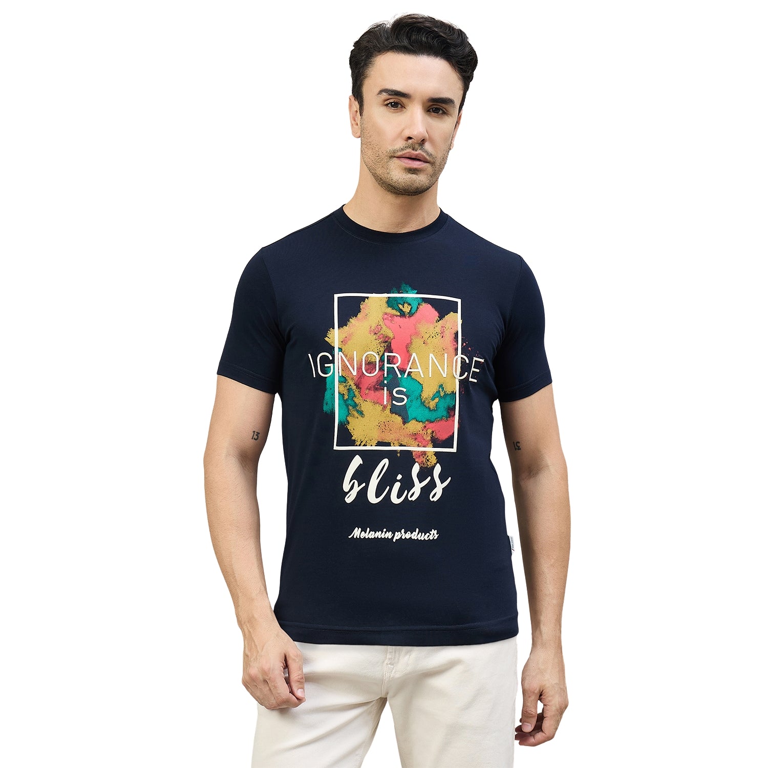 Duke Urban Men Half Sleeve Cotton Smart Fit Casual T-shirt (LF7862)