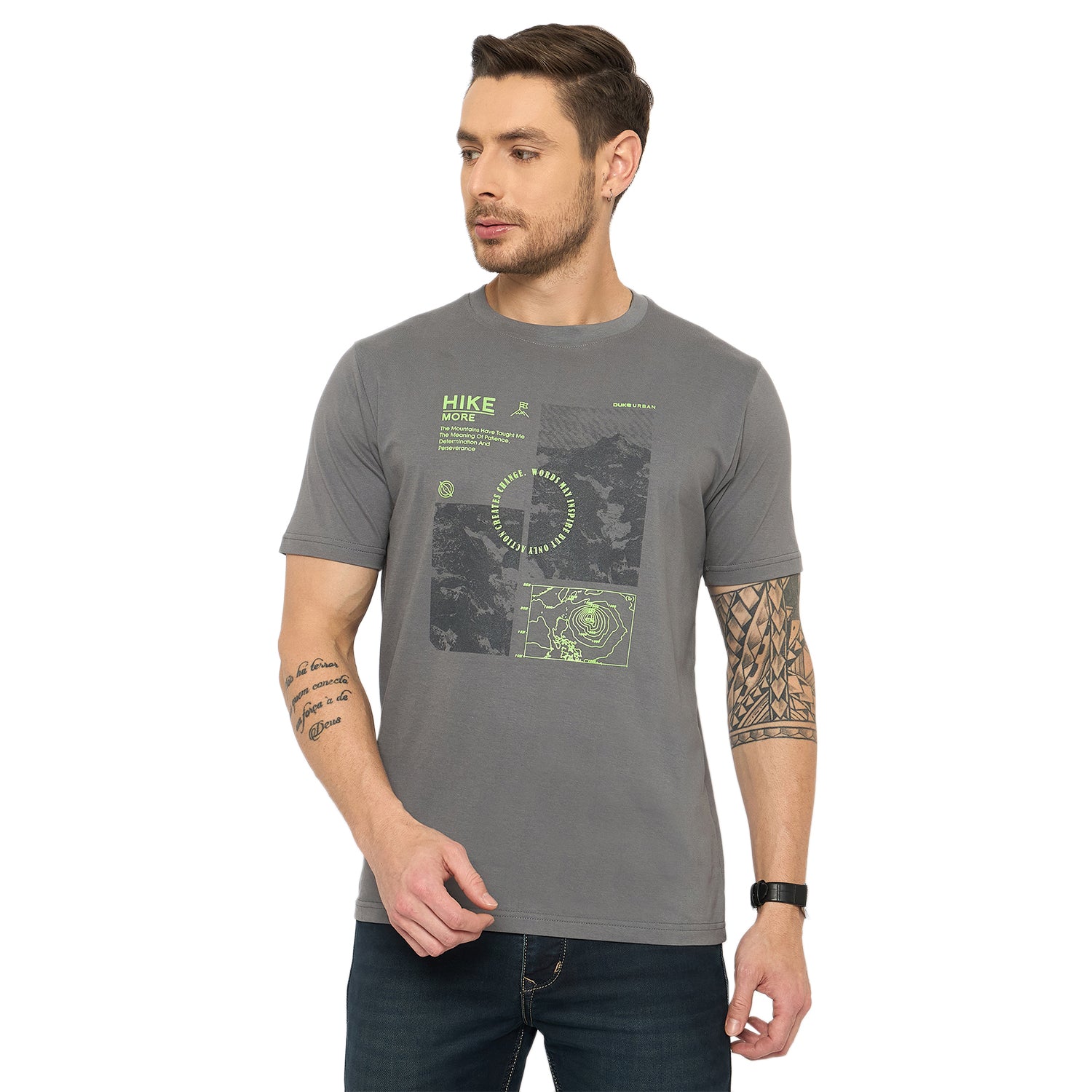Duke Urban Men Half Sleeve Cotton Tshirt (LF7494)