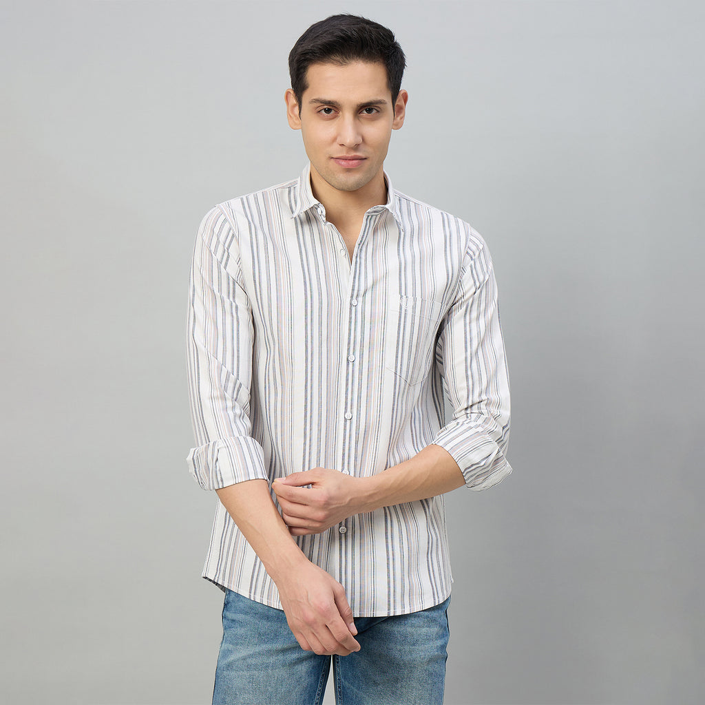 Duke Men Slim Fit Full Sleeve Oxford Cotton Shirt (SDO6STC)