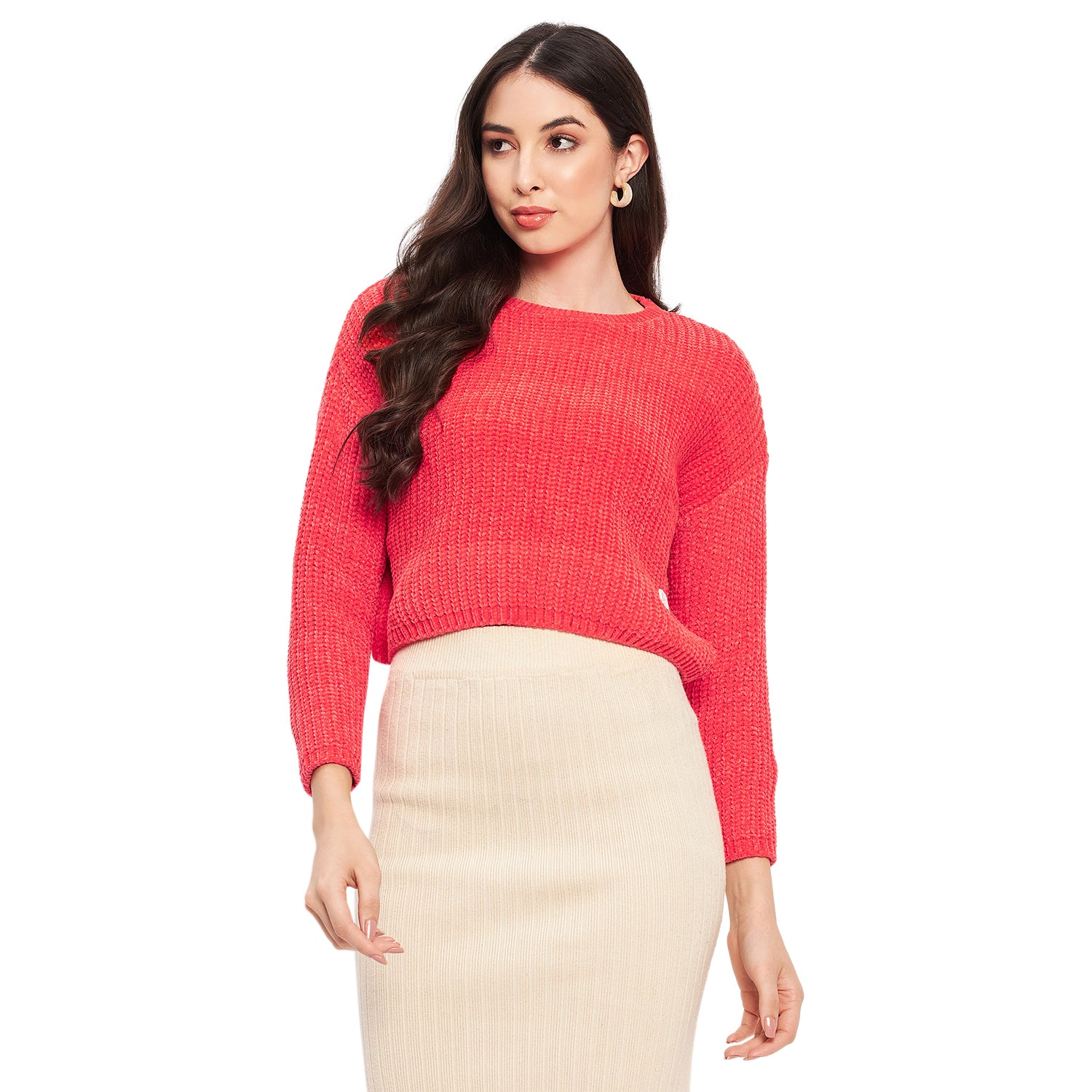 Duke Urban Women Full Sleeve Woven Sweater (LQS9655)