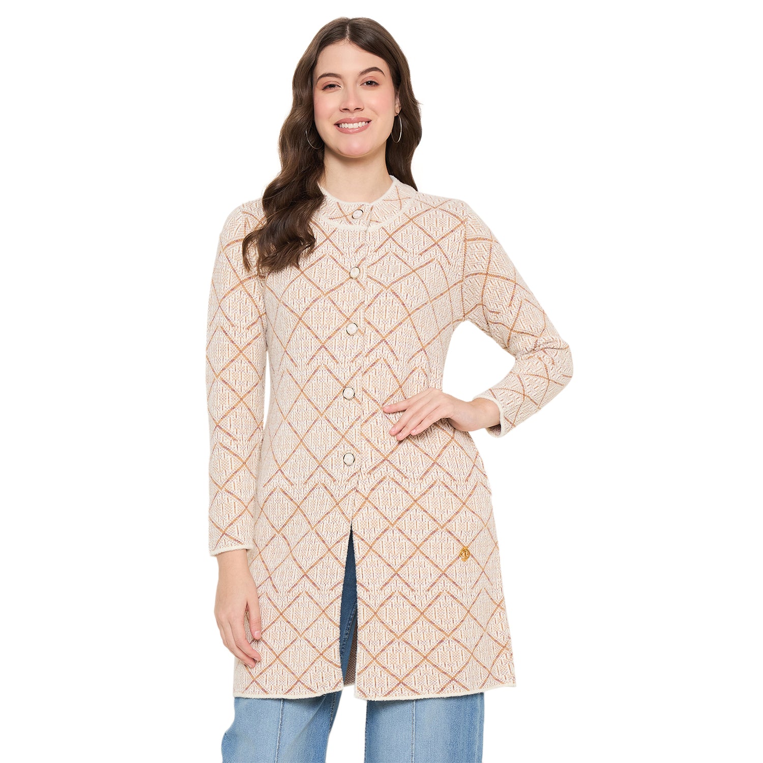 Duke Urban Women Full Sleeve Long Coat Type Sweater (SDS1317)