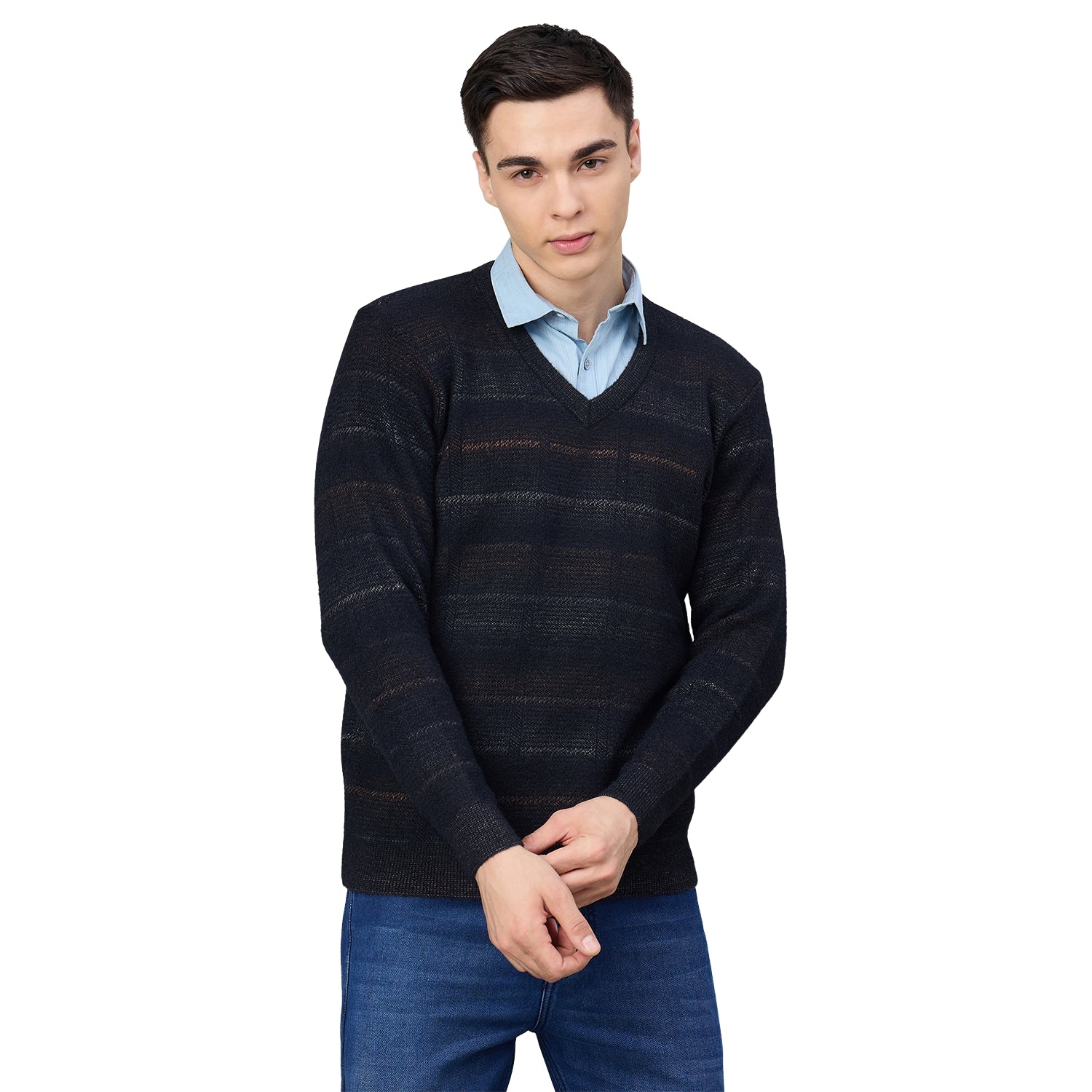Duke Men V Neck Regular Sweater (SDS2246)