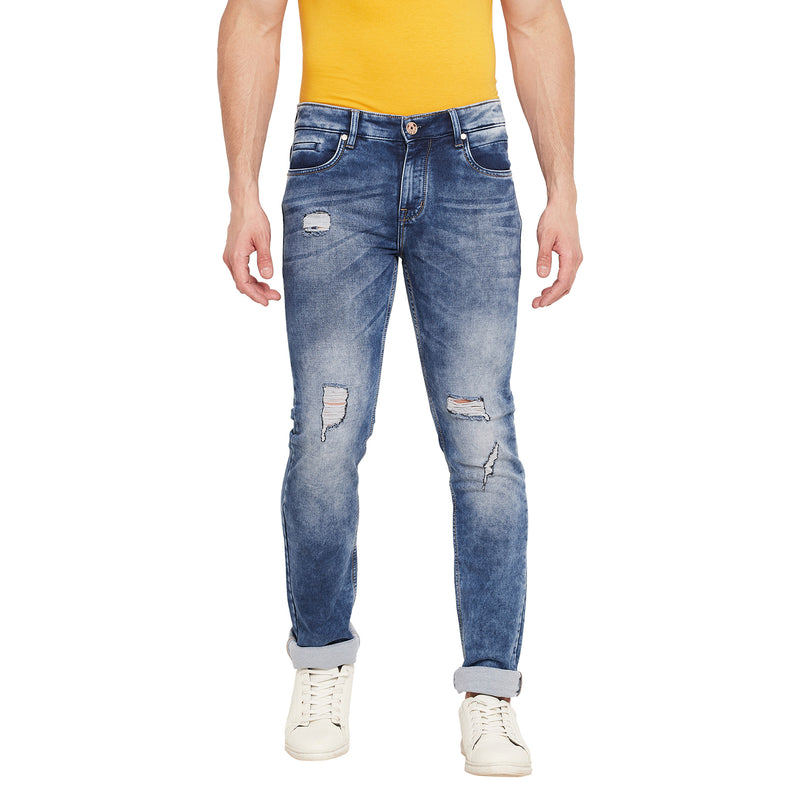 Duke Urban Men Regular Distress Stretchable Jeans (SDD8141)