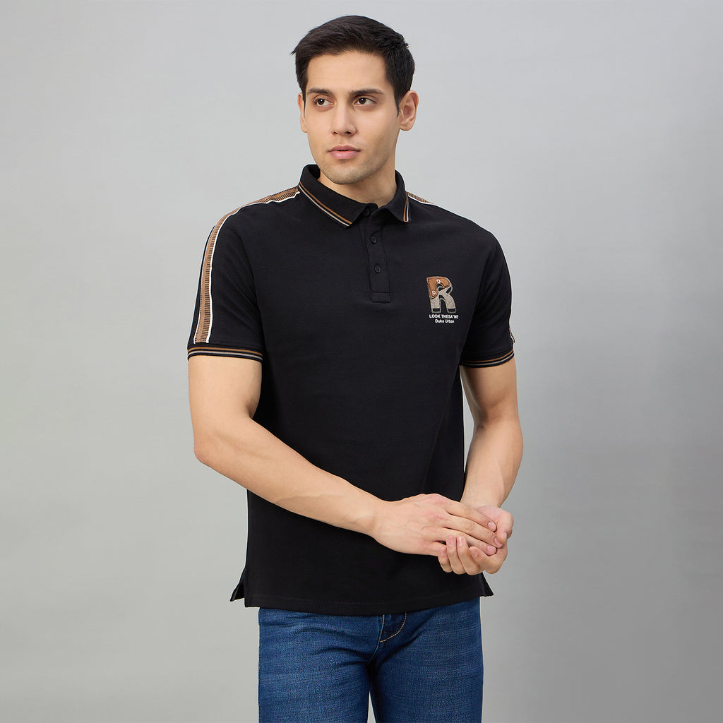 Duke Men Half Sleeve Cotton Regular Fit Casual T-shirt (LF7967)