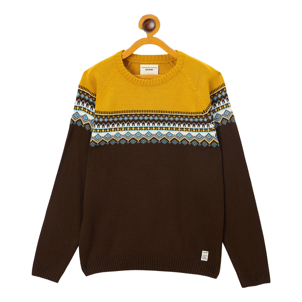 Duke Urban Boys Round Neck Full Sleeve Regular Sweater (S3610)