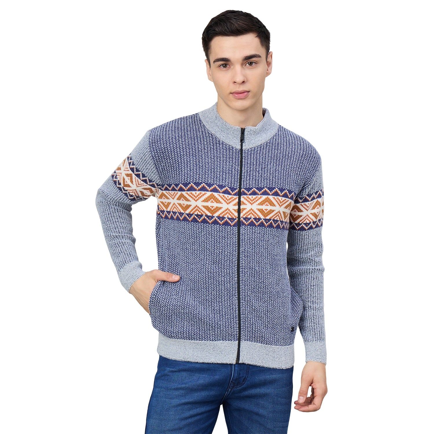 Duke Urban Men Full zip Regular Sweater (SDS2214)