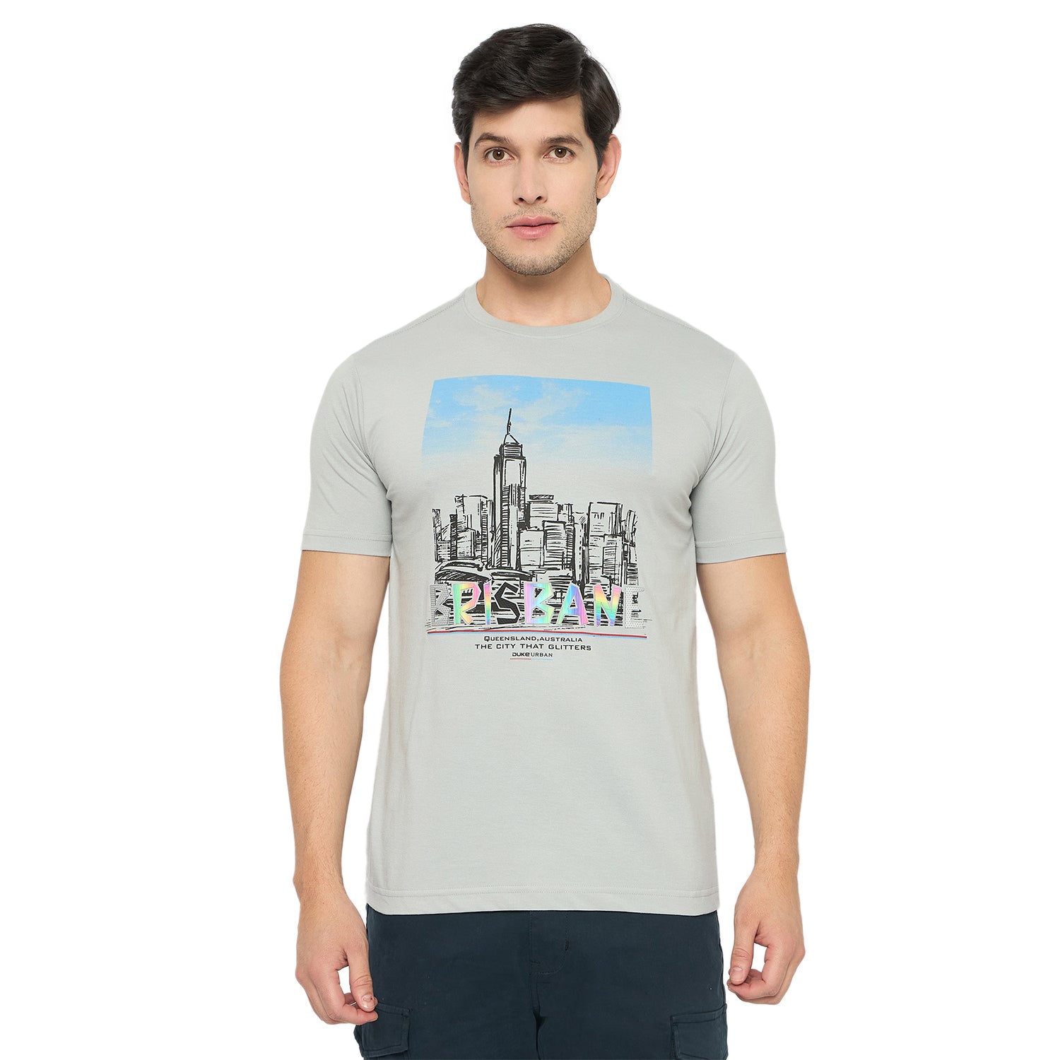 Duke Urban Men Half Sleeve Cotton Tshirt (LF7422)