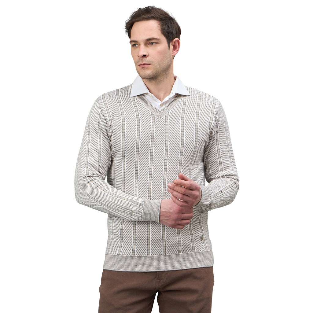 Duke Urban Men Full Sleeve V Neck Regular Sweater (SDS2411)