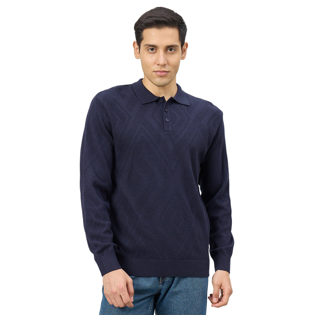 Duke Men Full Sleeve Collared Smart Fit Sweater (SDS2368)