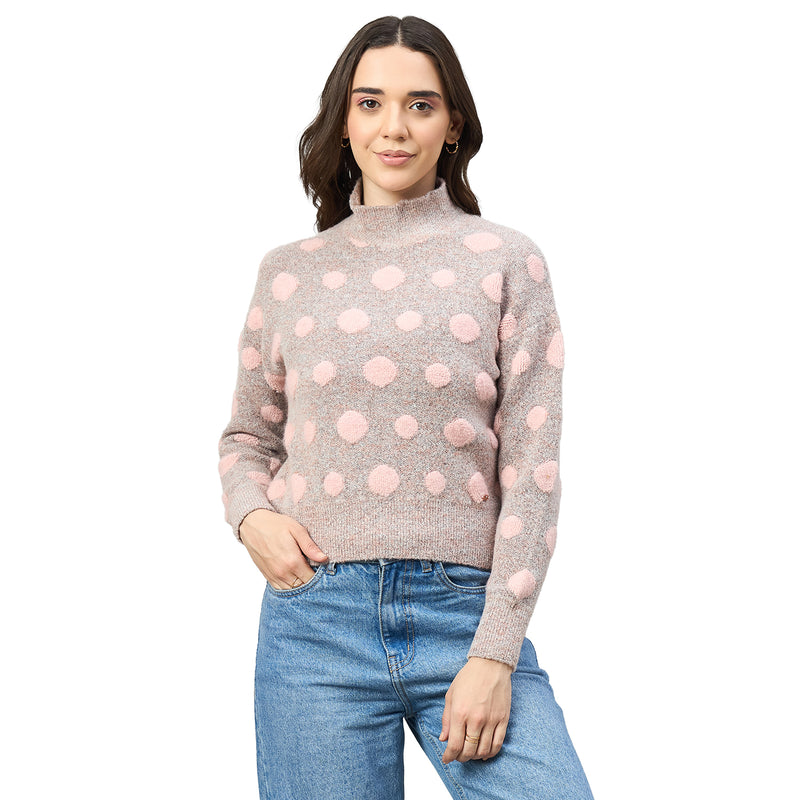 Duke Urban Women High Neck Full Sleeve Sweater (SDS1528)