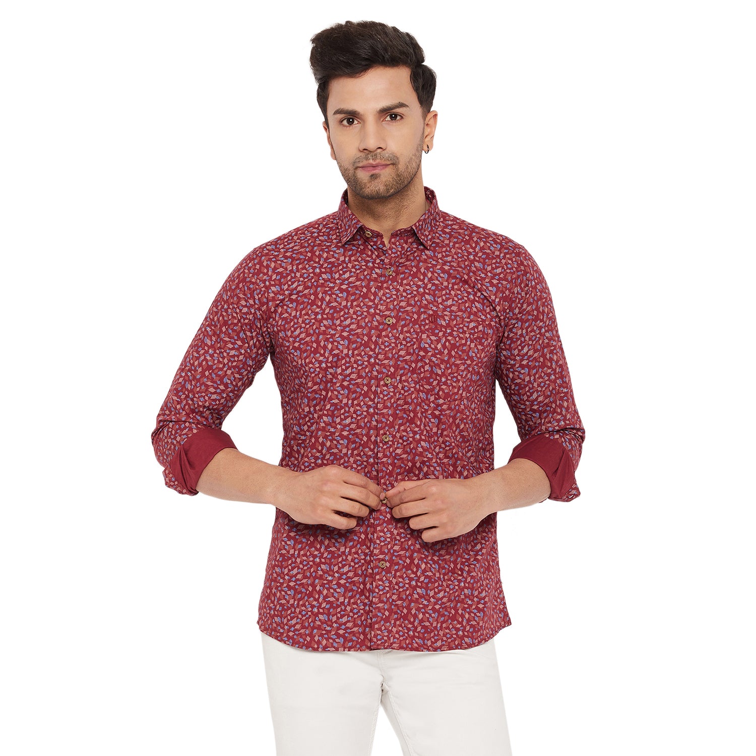 Duke Men Stardust Cotton Full Sleeve Shirt (SDO8PRS)