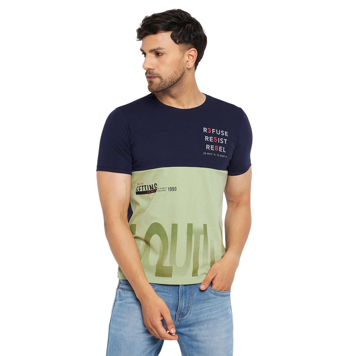 Duke Stardust Men Round Neck Half Sleeve Cotton T-shirt (LF5750)