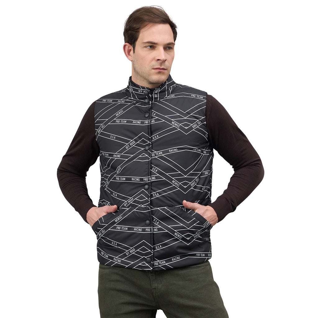 Duke Urban Men Sleeveless High Neck Reversible Jacket (SDZ3057N)