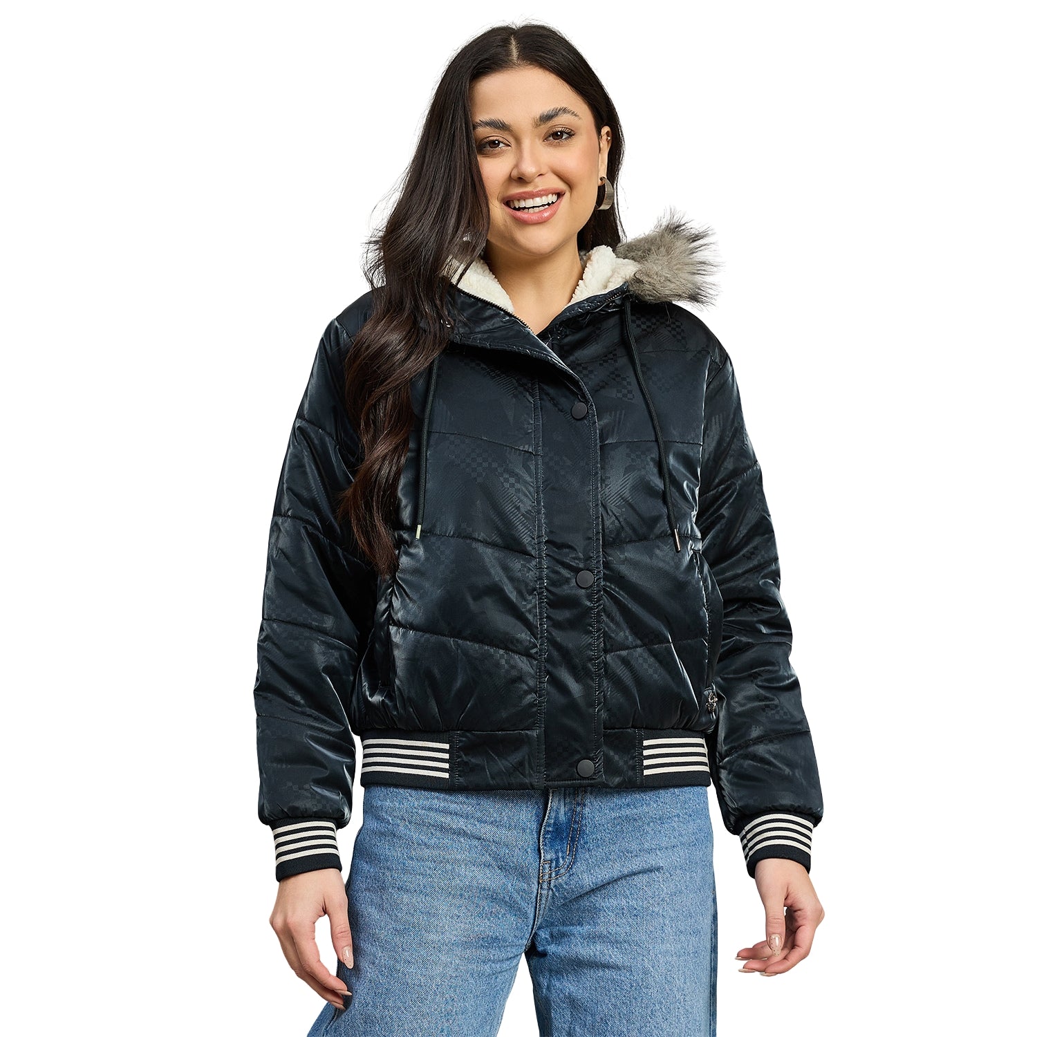 Duke Urban Women Full Sleeve Hooded Jacket (SDZ4089N)