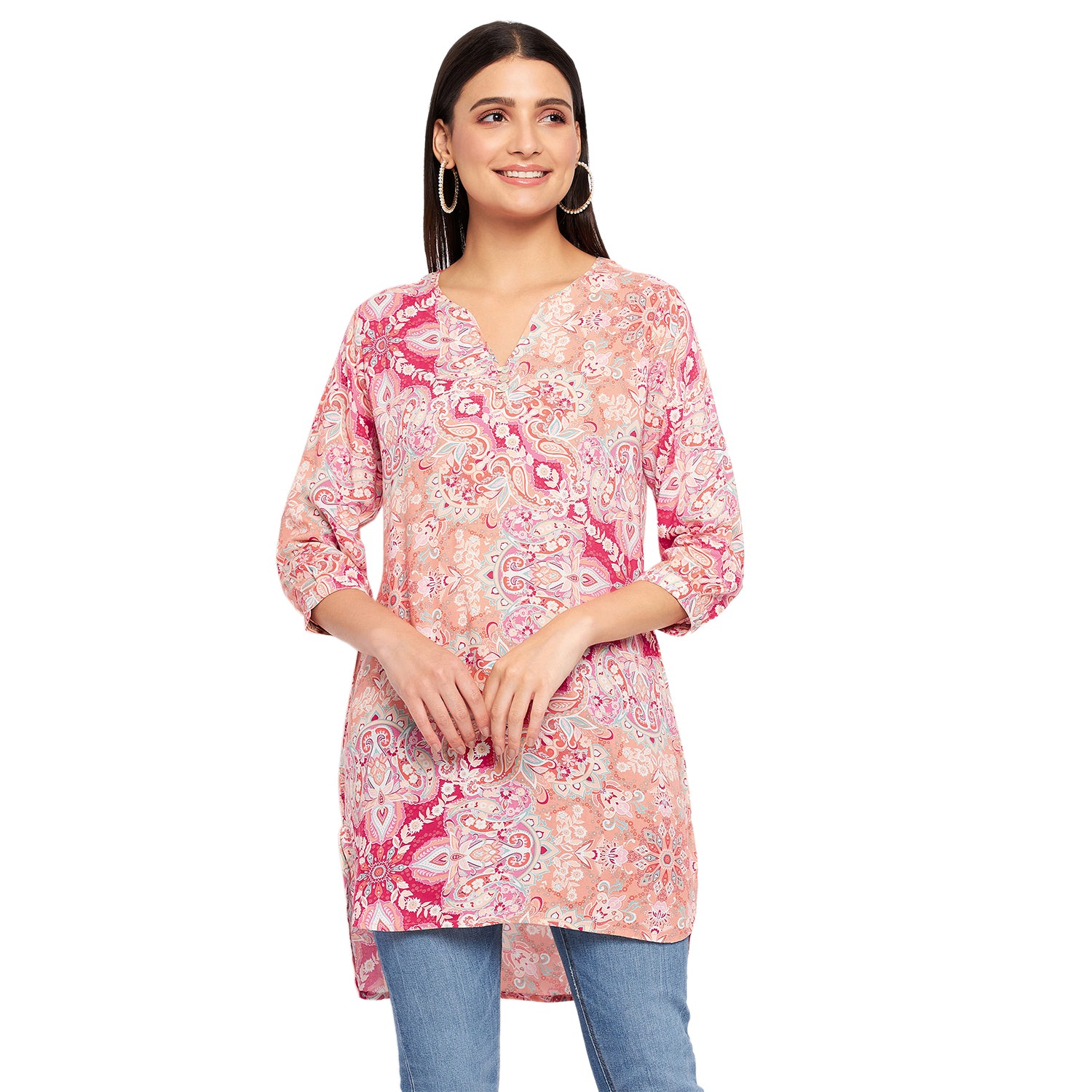Duke Stardust Women 3/4 Sleeve Printed Tunic (SDX4115)