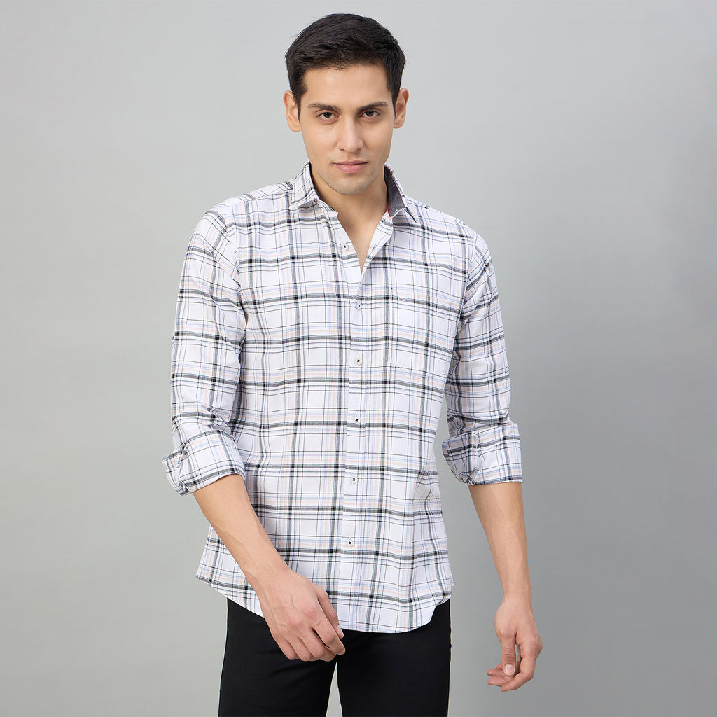 Duke Men Slim Fit Full Sleeve Short Style Cotton Shirt (SDO8CKBU)