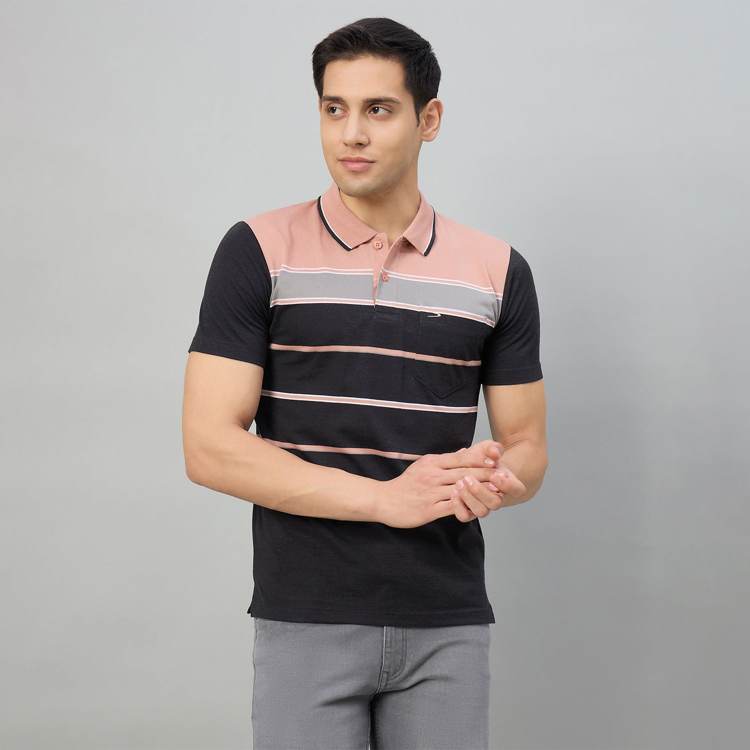 Duke Men Half Sleeve Cotton Regualr Fit Casual T-shirt (MLF1179)
