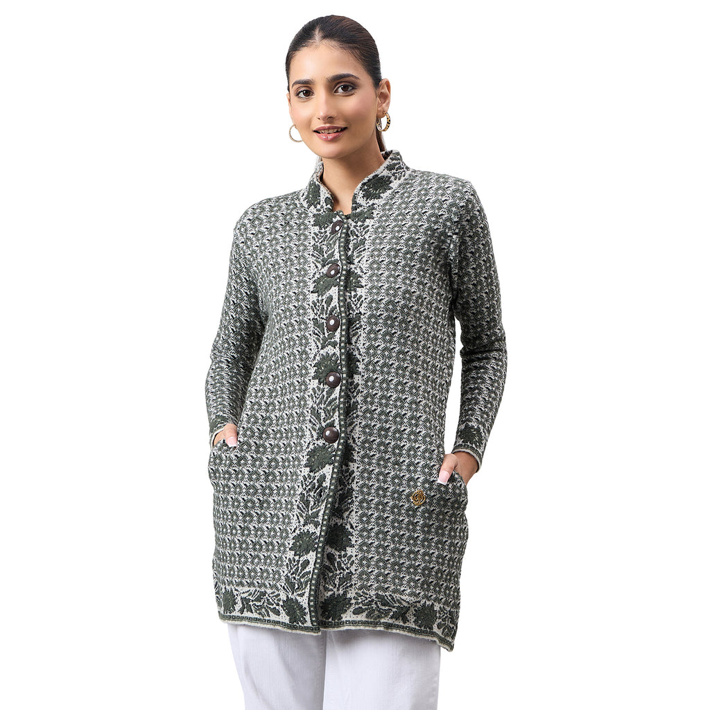 Duke Urban Women Full Sleeve Front Open Regular Cardigan (SDS1358)
