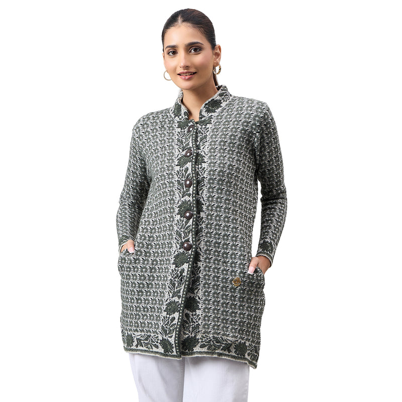 Duke Urban Women Full Sleeve Front Open Regular Cardigan (SDS1358)