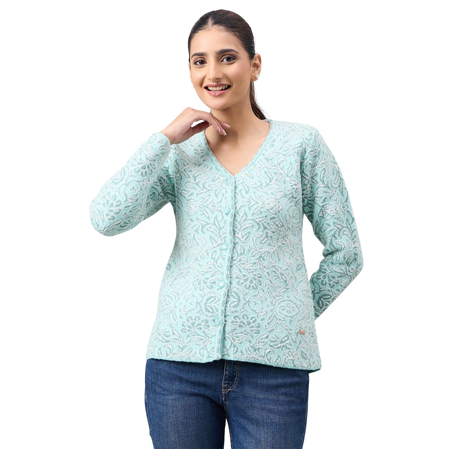 Duke Urban Women Full Sleeve Front Open Regular Cardigan (SDS1284)
