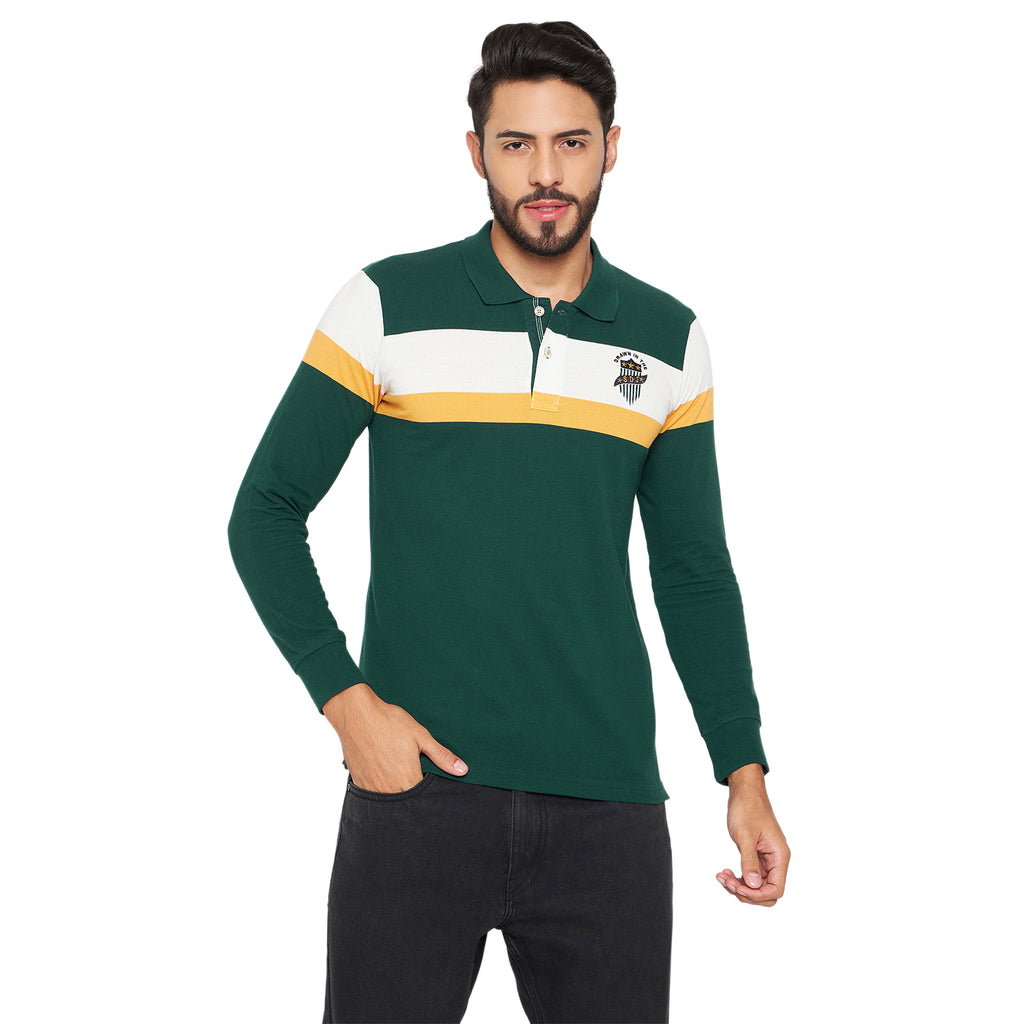 Duke Stardust Men Polo Neck Full Sleeve Cotton T-shirt (LF3974)
