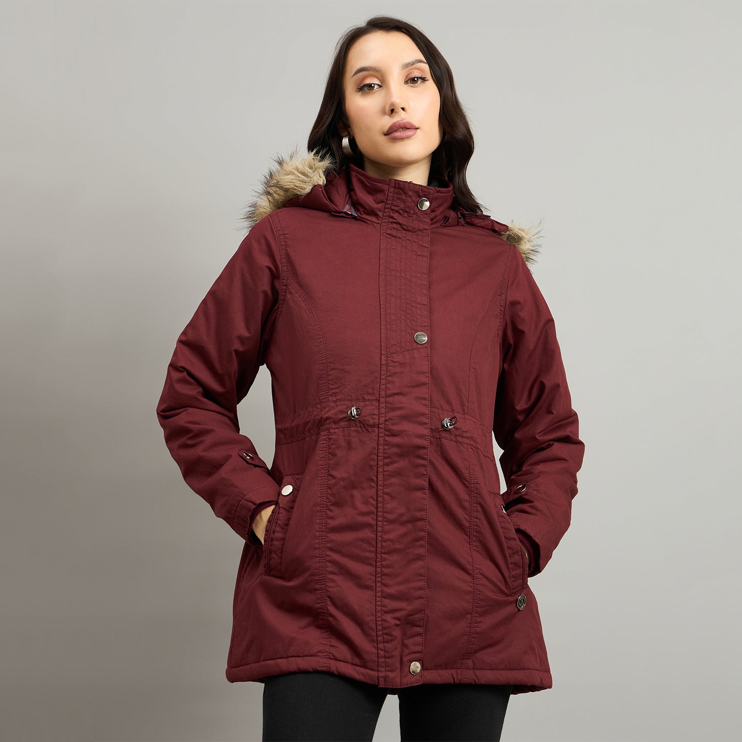 Duke Urban Women Short Style Hooded Bomber Jacket (SDZ4050R)