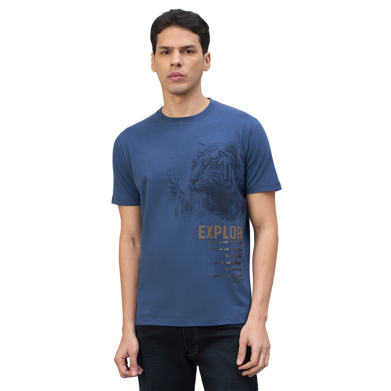 Duke Urban Men Graphic Print Half Sleeve Round Neck Casual Tshirt (LF7541)