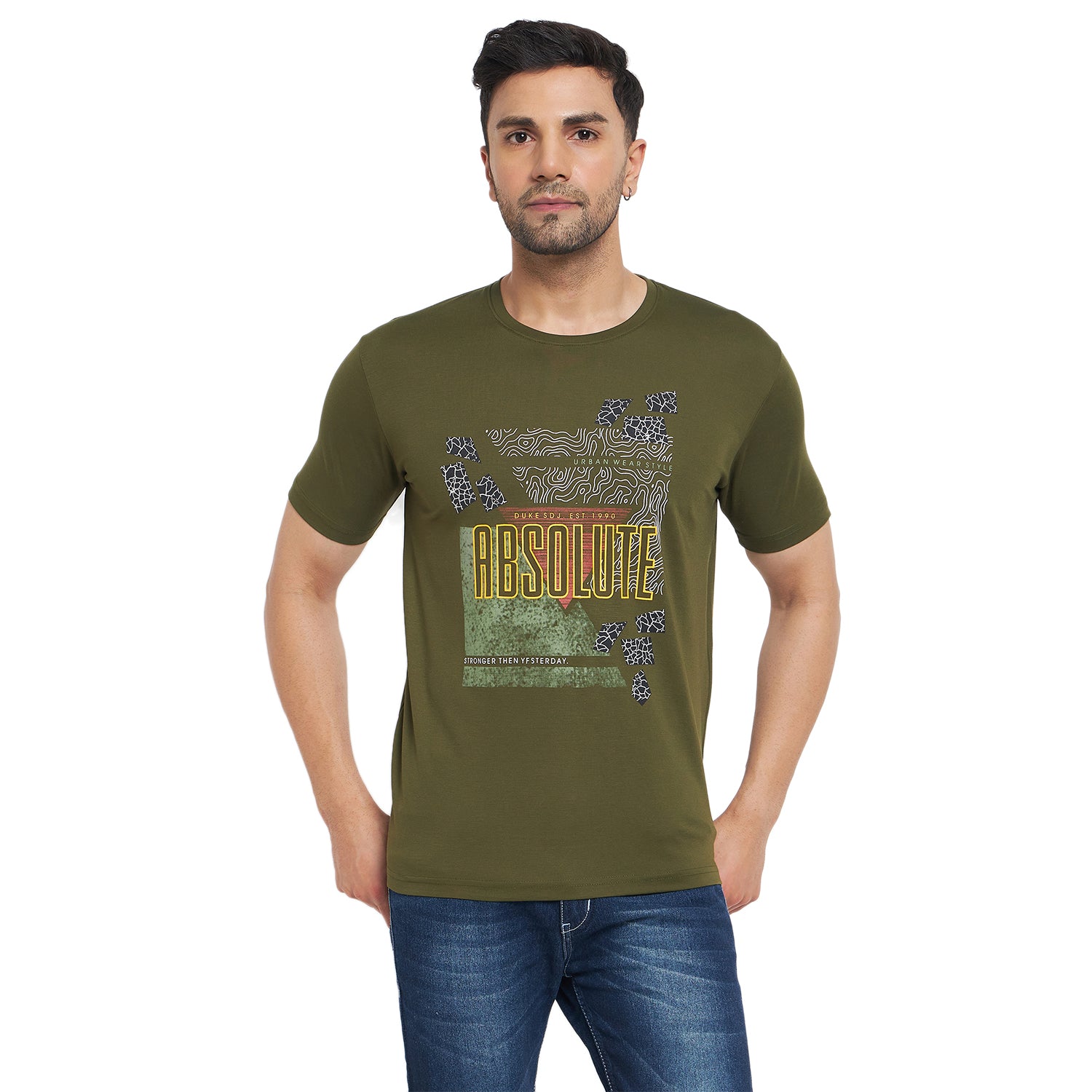 Duke Urban Men Half Sleeve Cotton T-shirt (MLF7083)
