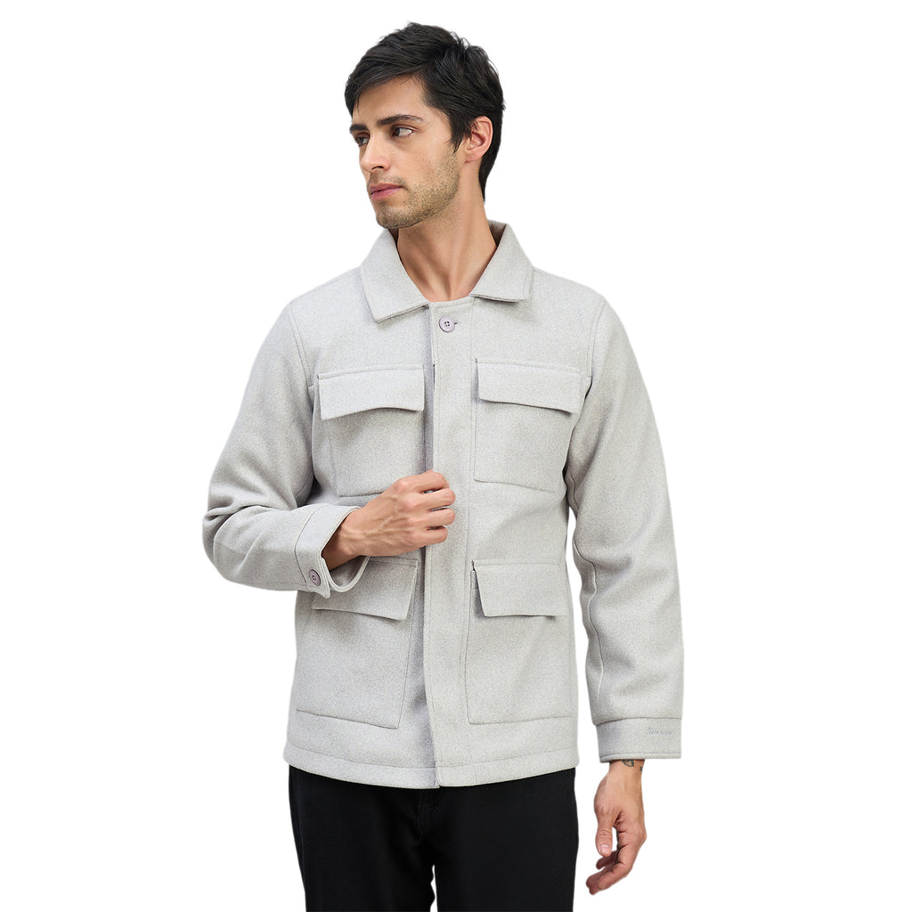 Duke Men Full Sleeve Shirt Collar Regular Fit Shacket (SDZ3267)