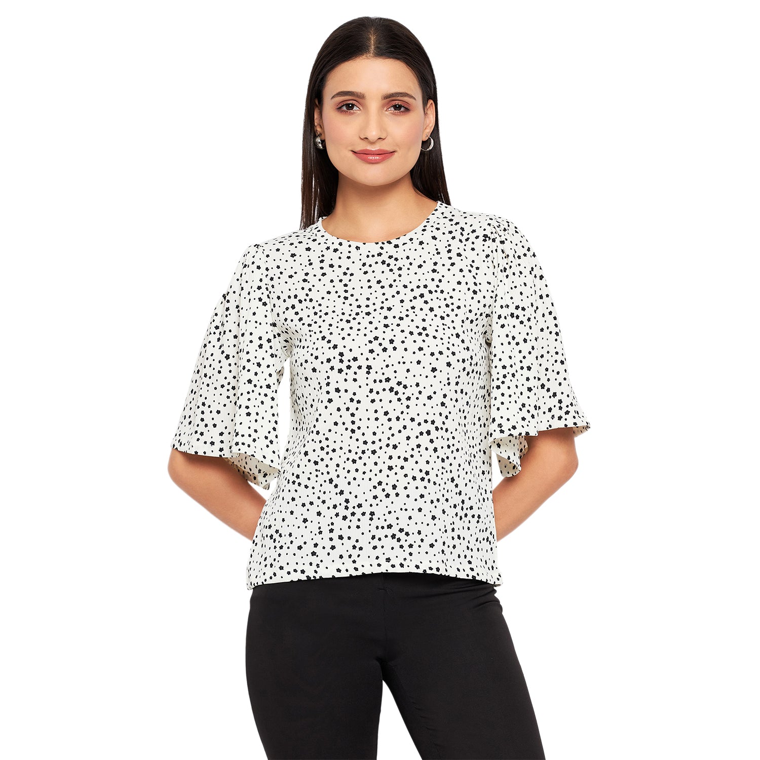 Duke Stardust Women Round Neck Half Sleeve Printed Top (SDX3268)