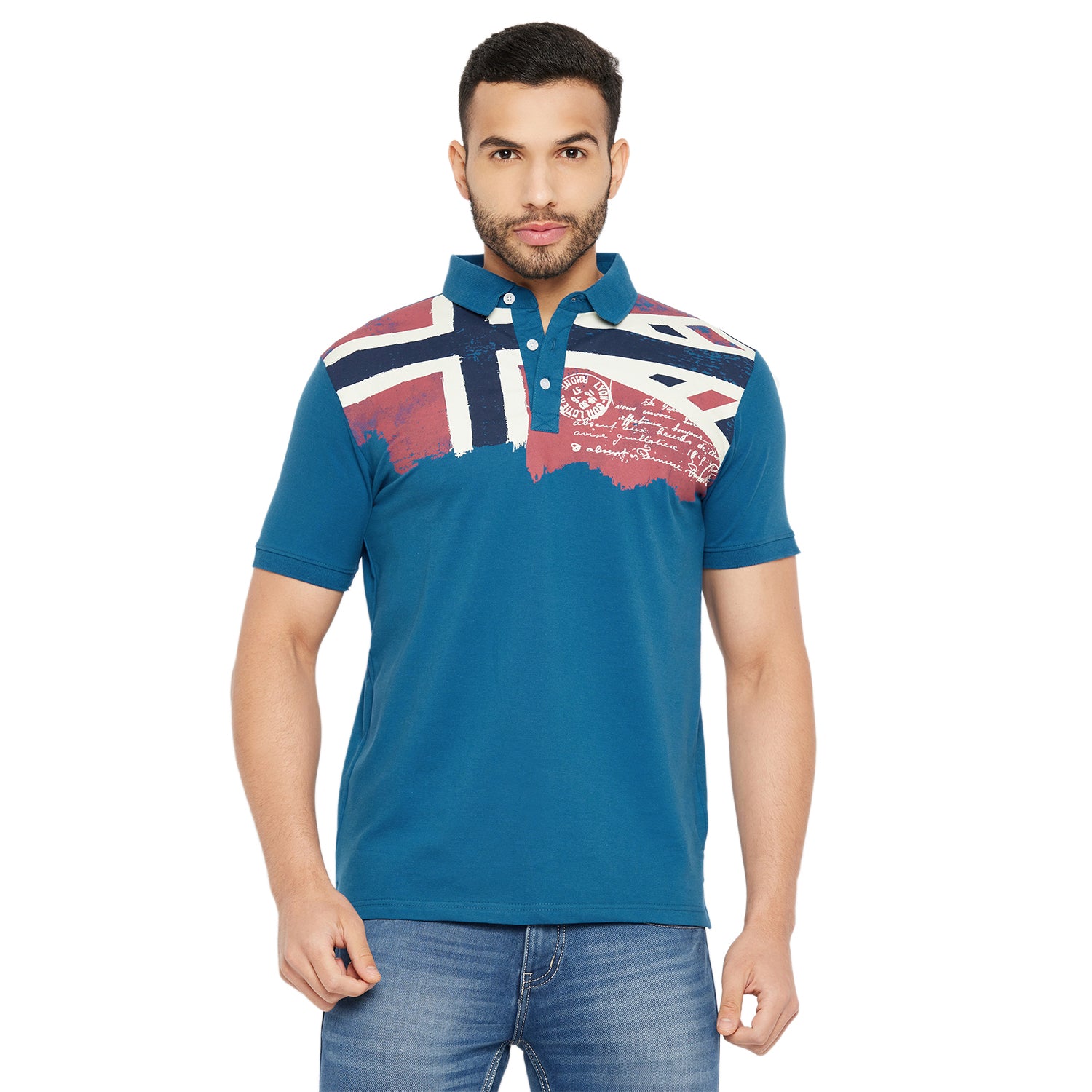 Duke Stardust Men Half Sleeve Polo Neck Cotton T-shirt (3920)