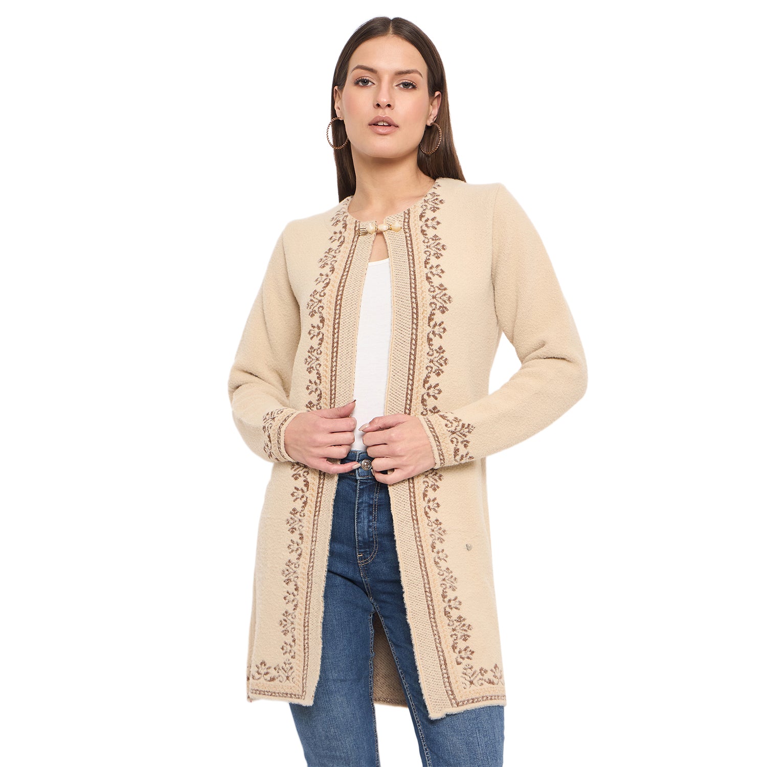 Duke Urban Women Full Sleeve Round Neck Shrug (SDS1258)
