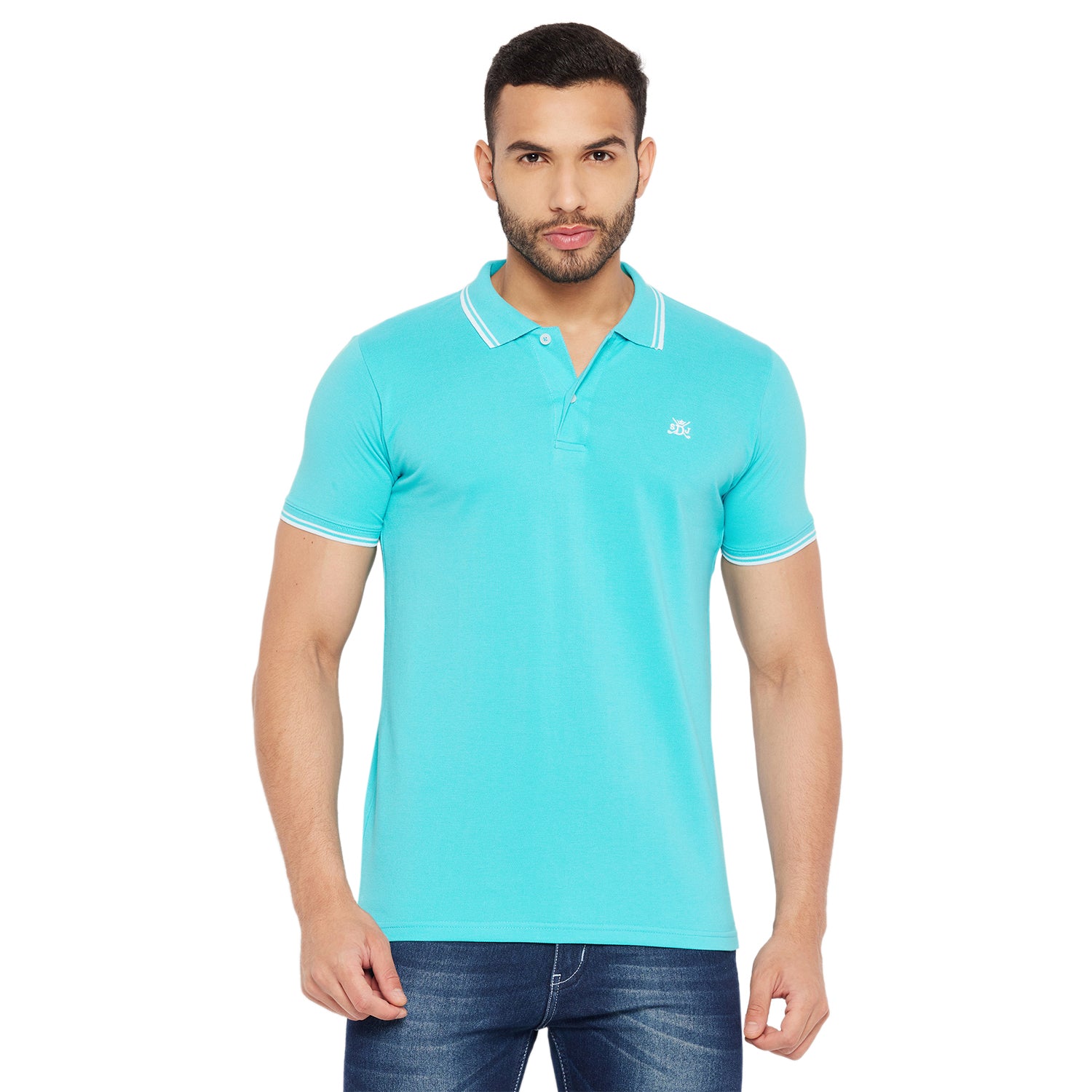 Duke Stardust Men Half Sleeve Polo Neck Cotton T-shirt (LF5890)