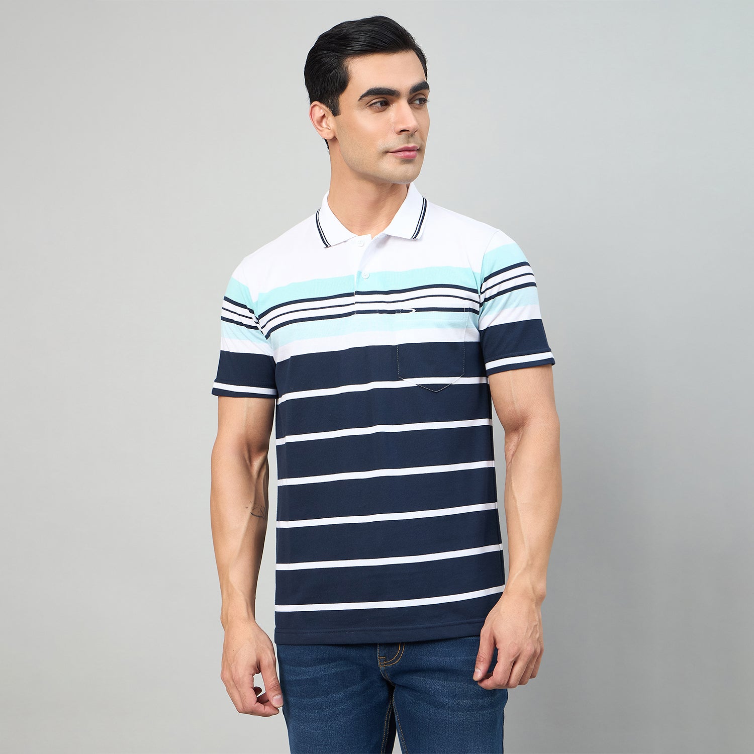 Duke Men Half Sleeve Cotton Regualr Fit Casual T-shirt (MLF1181)