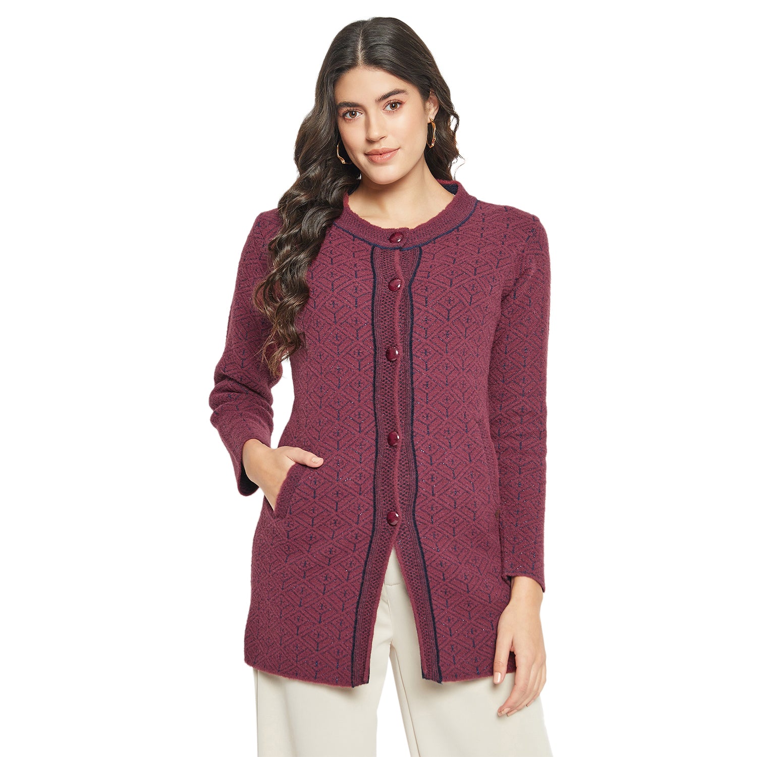 Duke Urban Women Self Design Long Cardigan (SDS1221)